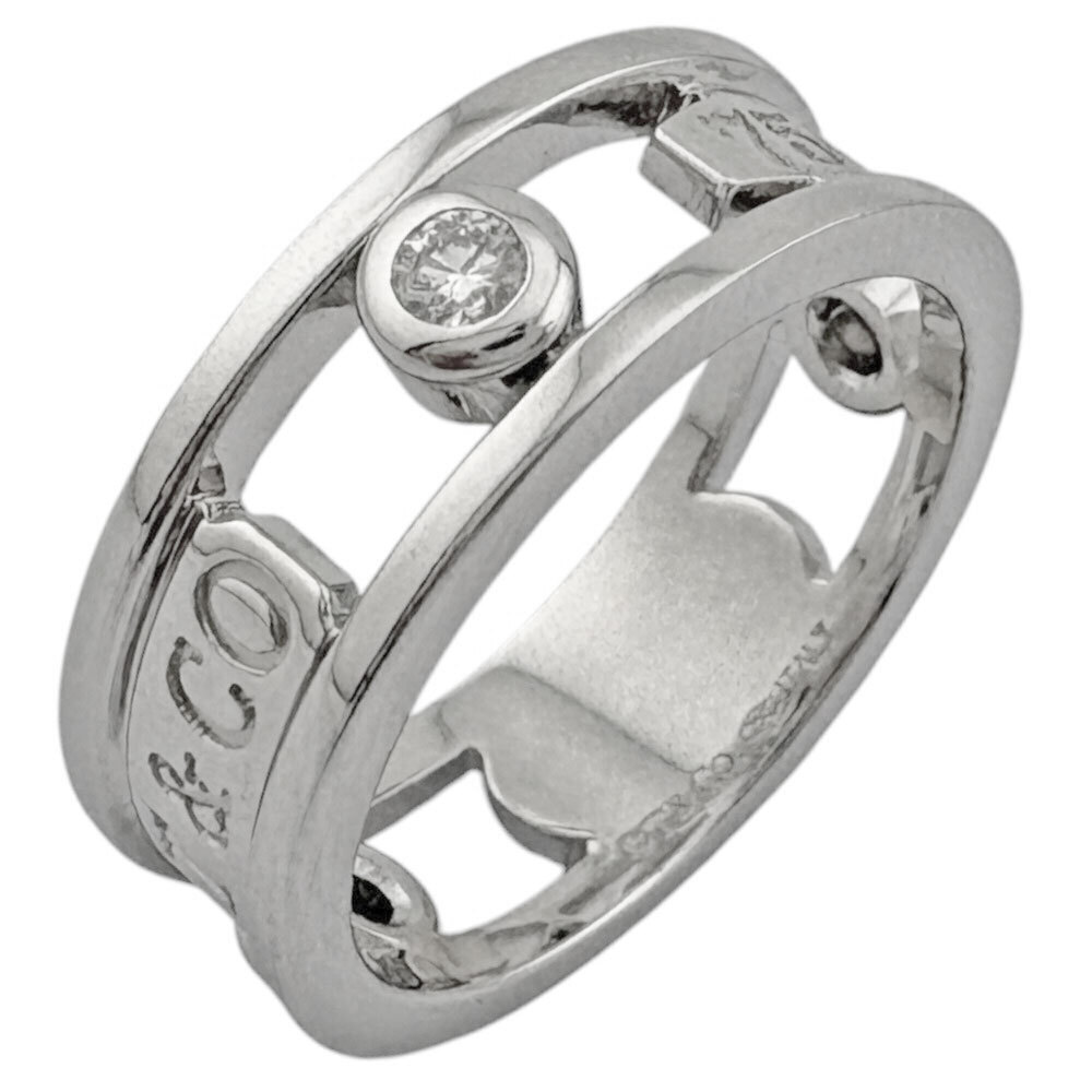 TIFFANY & CO. 18k Silver Diamond Ring